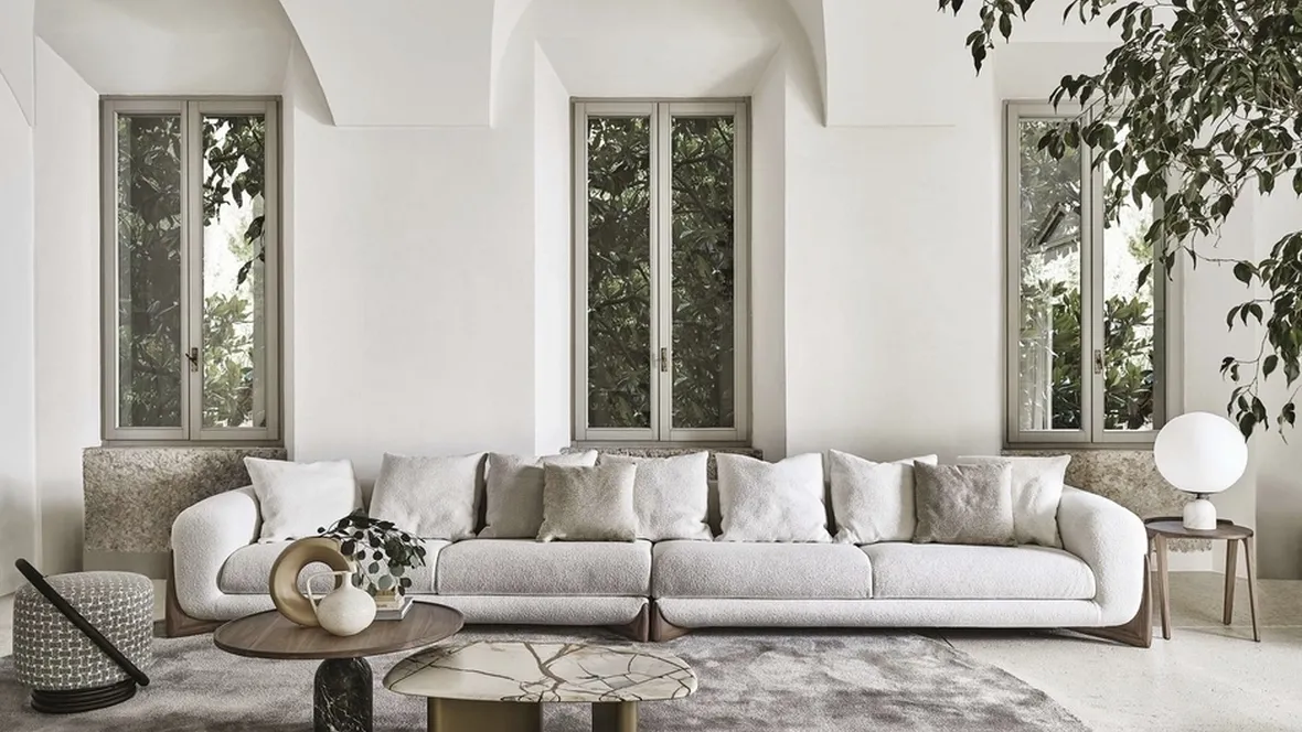 Divano lineare Softbay di Porada