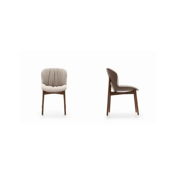Sedia in tessuto con gambe in legno massello Bounty di Ditre Italia