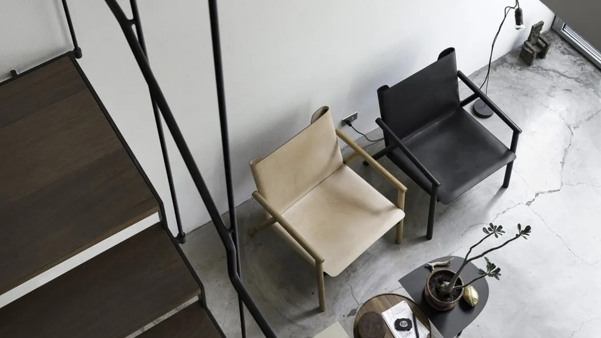 Sedia in cuoio 1085 Edition di Kristalia