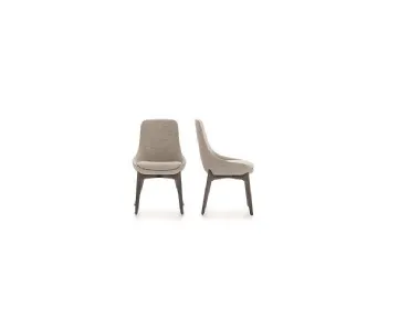 Sedia in tessuto con gambe in legno massello Linear di Ditre Italia