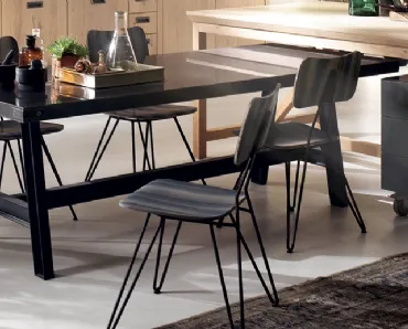 Sedia Overdyed in frassino verniciato di Scavolini