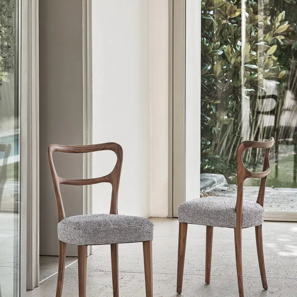 Sedia classica Noemi in noce canaletto di Porada