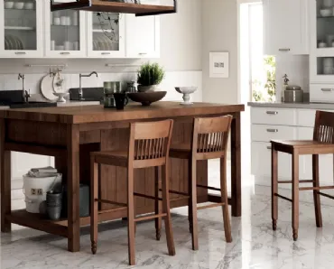 Sgabello Gea in legno massello di Scavolini