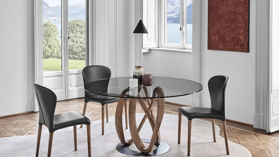 Tavolo in cristallo Infinity di Porada