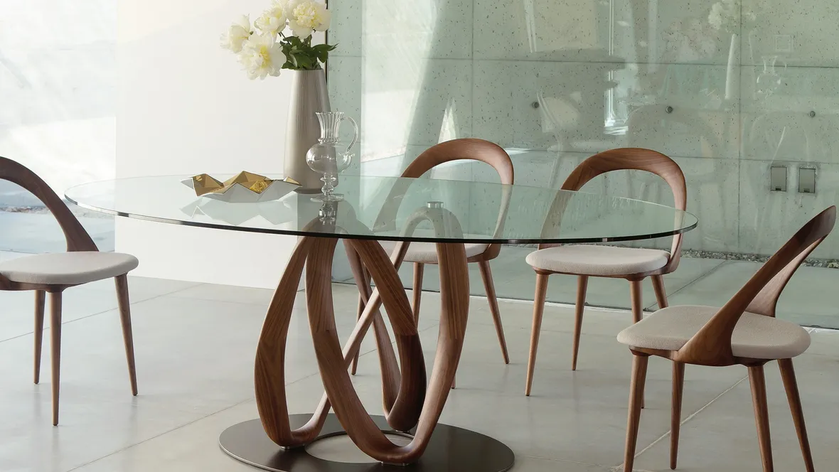 Tavolo in cristallo Infinity di Porada