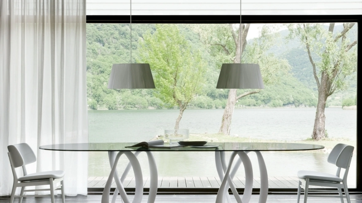 Tavolo in cristallo Infinity di Porada