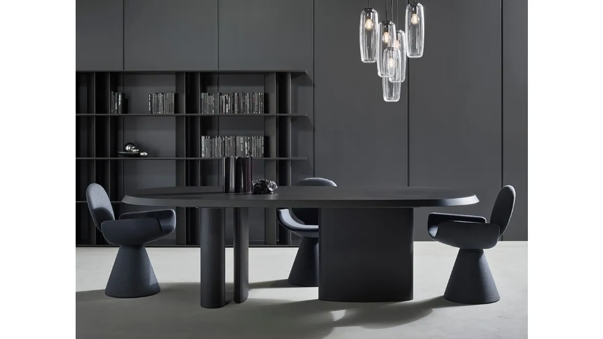 Tavolo in rovere spazzolato carbone Padiglioni di Bonaldo