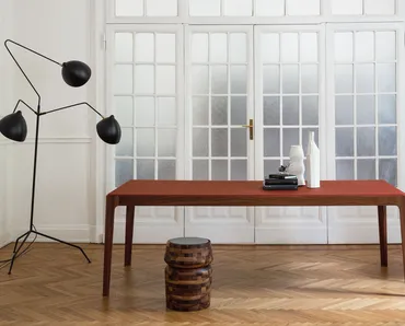 Tavolo Ziggy in vetro retrolaccato di Porada