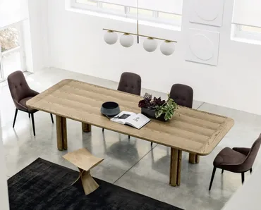 Tavolo Quadrifoglio in legno massello di Porada