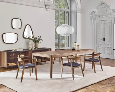 Tavolo Ziggy in noce canaletto di Porada