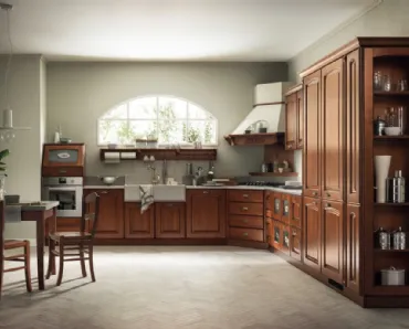 Cucina Classica Madeleine angolare in Castagno di Scavolini