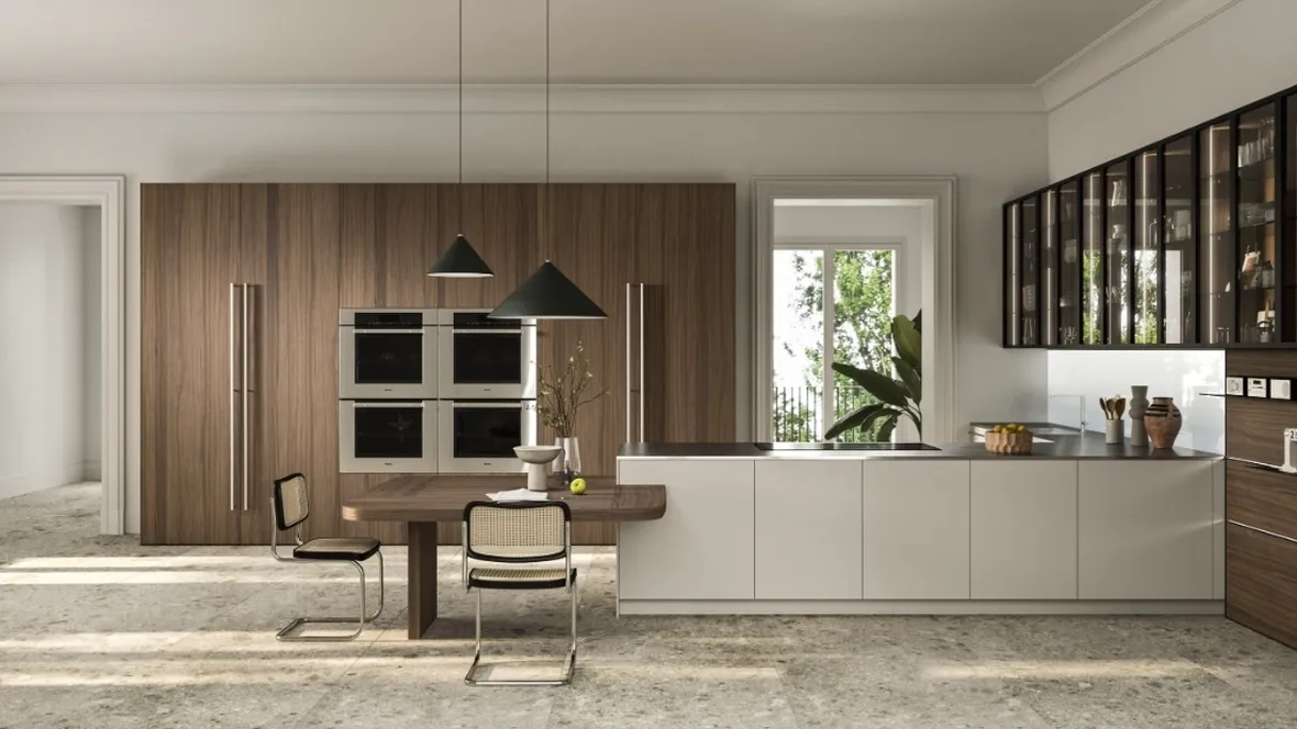 Cucina Design con penisola Opera 01 di Snaidero