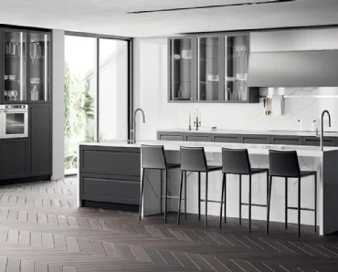 Cucina Moderna Carattere Grigio Ferro di Scavolini