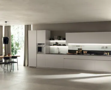 Cucina Moderna DeLinea in laccato Grigio Chiaro di Scavolini