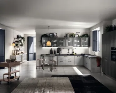 Cucina Moderna Diesel get Together Industrial Showcases di Scavolini
