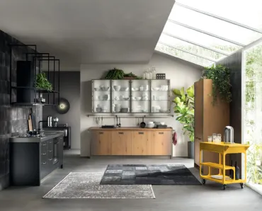 Cucina Moderna Diesel get Together Ruxe Wood Gradient di Scavolini