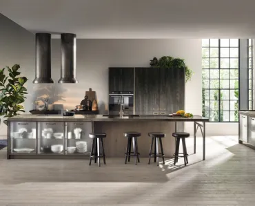 Cucina Modernea Diesel get Together Soft Industrial Style di Scavolini