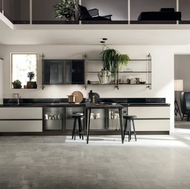 Cucina Moderna Diesel Open Workshop in Vetro ed Alluminio di Scavolini