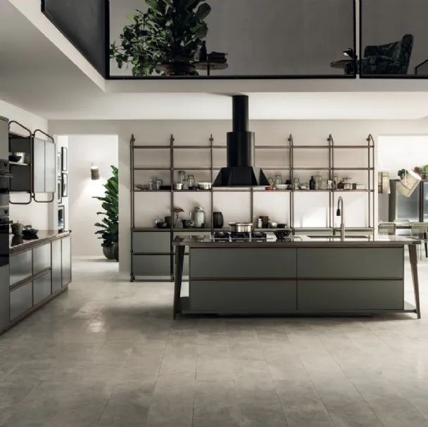 Cucina Moderna Diesel Open Workshop Verde Minerale di Scavolini