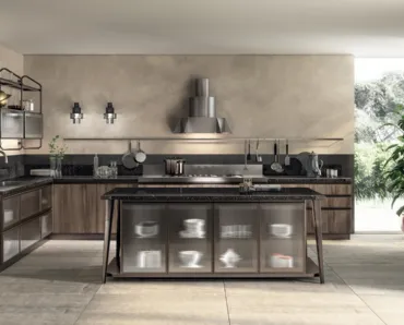 Cucina Moderna Diesel Open Workshop Noce Garden di Scavolini
