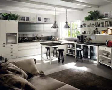 Cucina Moderna Diesel Social Kitchen in Rovere laccato Tortora di Scavolini