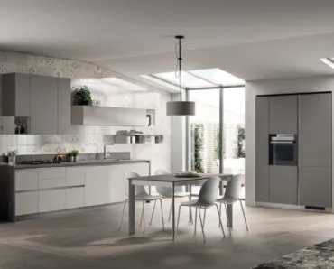 Cucina Moderna Evolution in Frassino Elegance e Pietra Grey di Scavolini