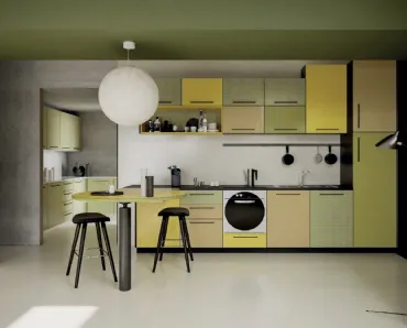 Cucina Moderna con penisola For Me Kitchen Eight di De Rosso