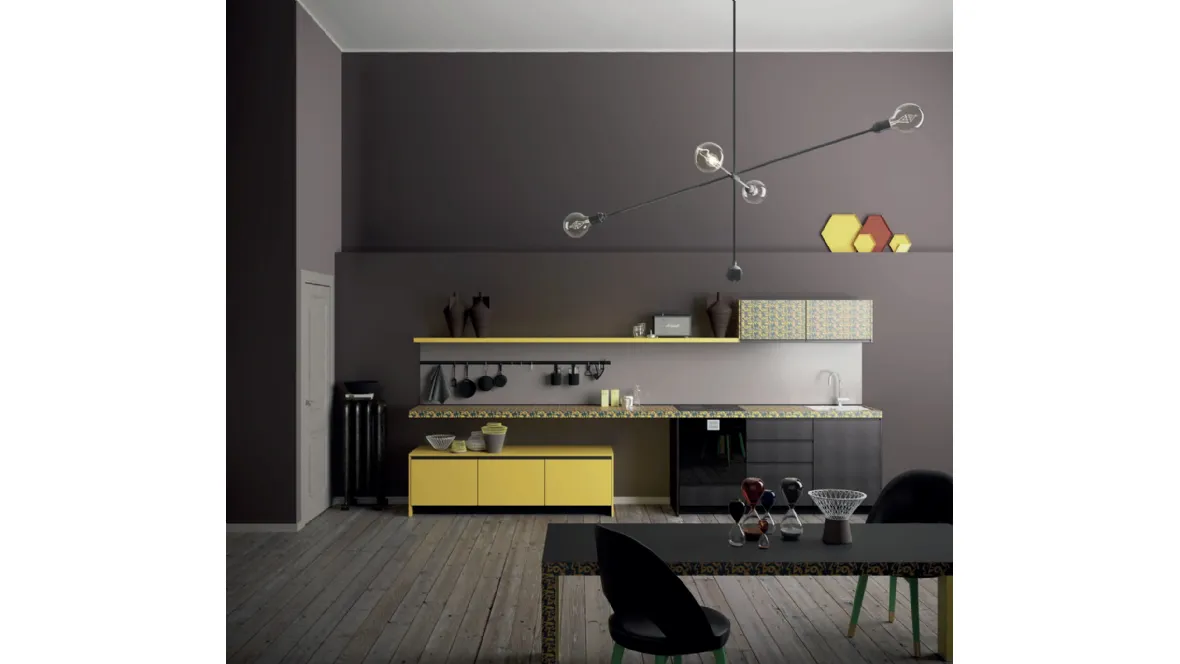 Cucina Moderna lineare For Me Kitchen One A di De Rosso