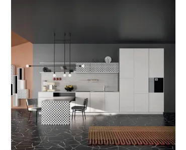 Cucina Moderna con penisola For Me Kitchen Nine B di De Rosso