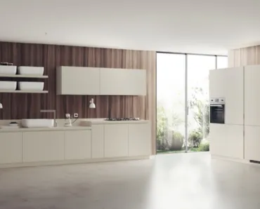 Cucina Moderna Qi in decorativo Grigio Gabbiano di Scavolini