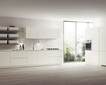 Cucina Moderna Qi in laccato opaco Bianco di Scavolini