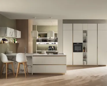 Cucina DeLinea in laccato Bianco Prestige di Scavolini
