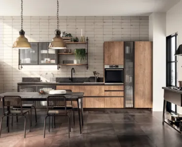Cucina Moderna Diesel Open Workshop Rovere Landscape di Scavolini