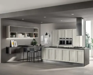 Cucina Evolution decorativo Rovere Artic di Scavolini