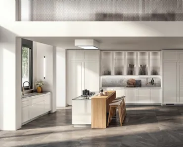 Cucina su misura Carattere in laccato Lucido Bianco di Scavolini