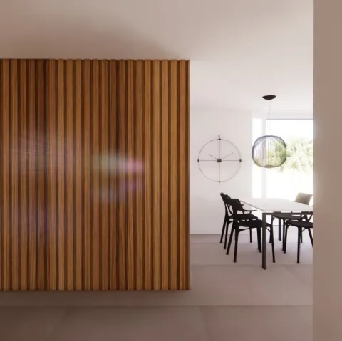 La continuità materica e cromatica: ambienti sobri ma accoglienti