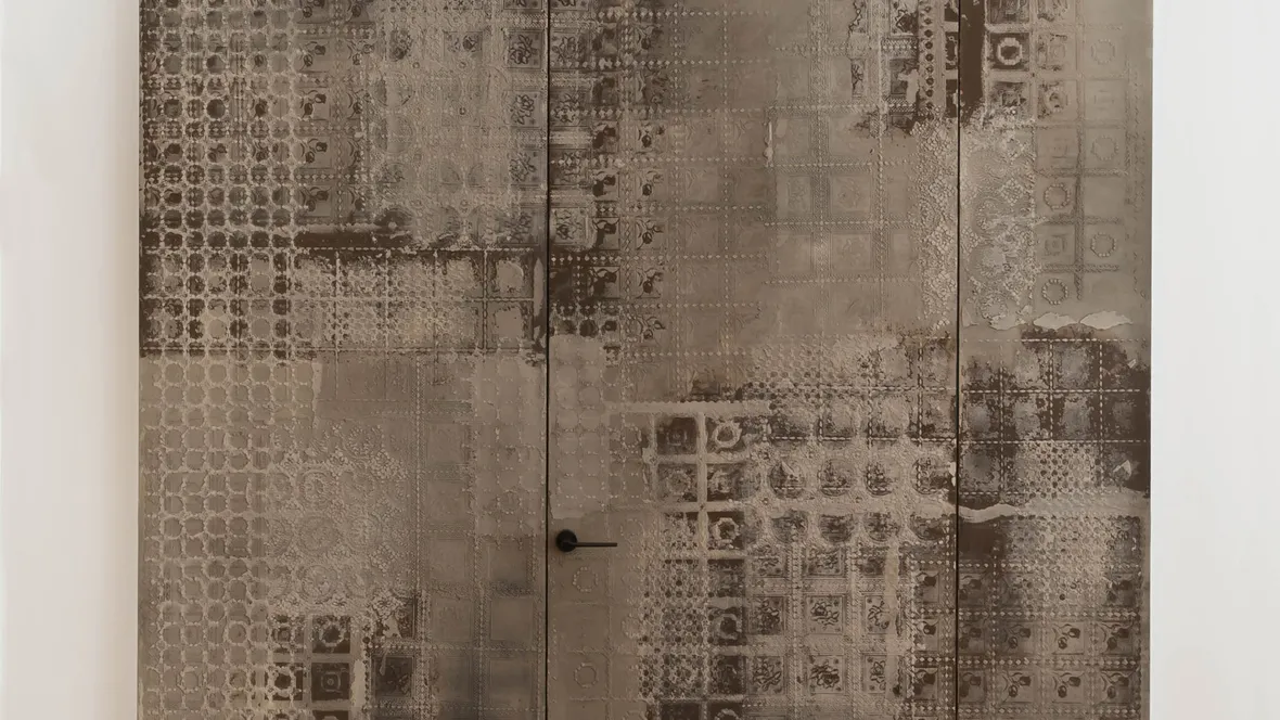 Porta battente di design per interni Boisè in legno di Albed