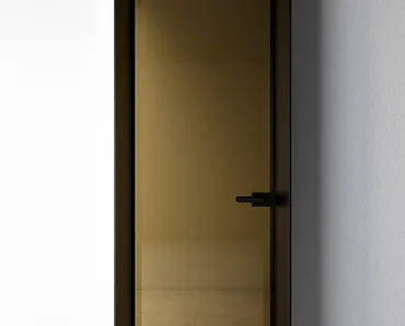 Porta battente per interni Entre-Deux-Battente in vetro con telaio in alluminio di Albed