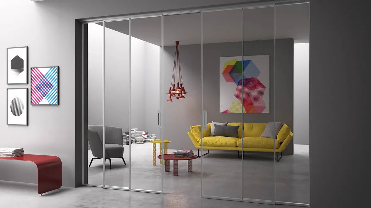 Porta per interni scorrevole Ri-Trait di Albed