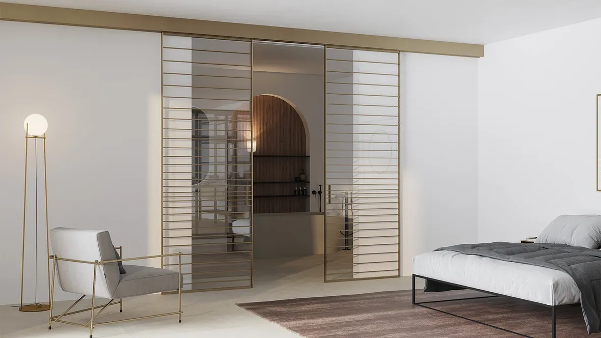 Porta per interni scorrevole Ri-Trait di Albed