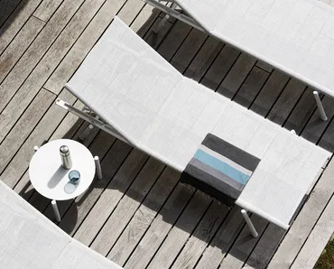 Lettino in tessuto tecnico PVC Bahia di Varaschin