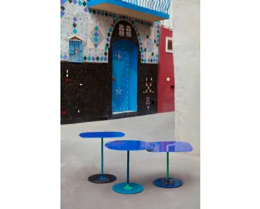 Tavolini Thierry in vetro e metallo di Kartell