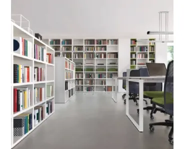 Libreria con scala in metallo verniciato Z573 di Zalf